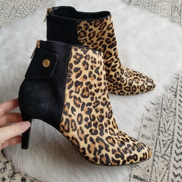 cole haan animal print booties